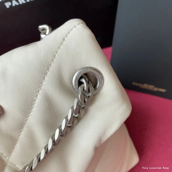 Tony Luxuries QUILTED MEDIUM LAMBSKIN BAG PUFFER YSL IN 0716